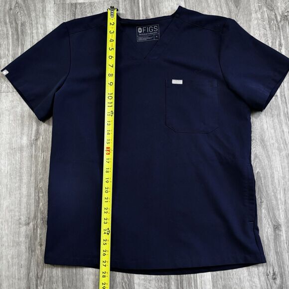 FIGS Technical Collection Scrub Top Women's Size Medium PO 1568 Blue - Picture 4 of 8